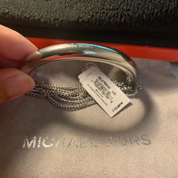 MICHAEL Kors Silver-tone Draped Chain Bangle / Bracelet - Picture 2 of 4